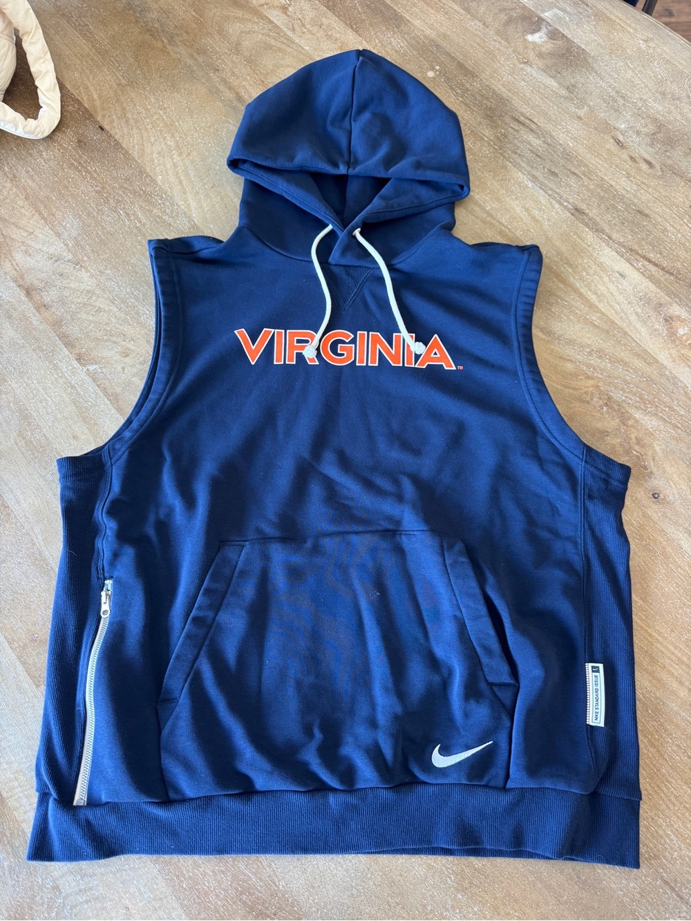 Nike UVA football team issued sleeveless hoodie